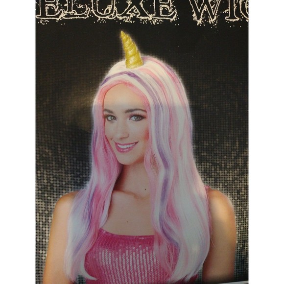 Adult deluxe unicorn wig - Picture 2 of 6